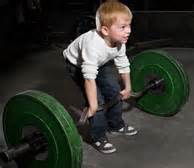 lifting weights- childB